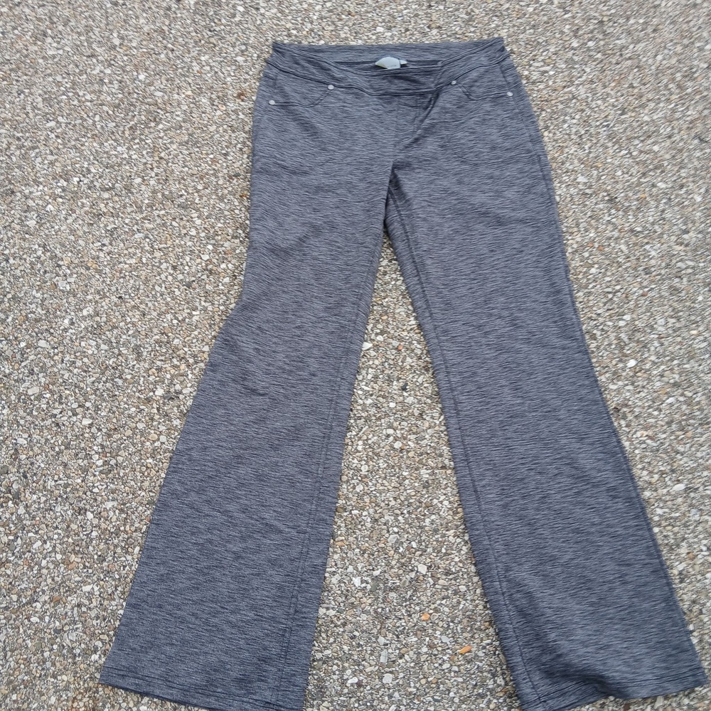 Athleta Sweatpants Womens Large Gray Bootcut Stretch Pants Pockets Yoga Athletic